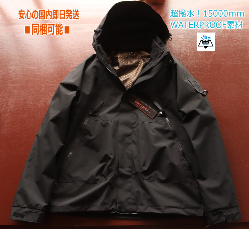 新品 完売■秋冬GianLarini 2in1 暖かフリース+ジャケット セット 黒 XXL★メンズ 2in1 マウンテンパーカー 撥水 軽量 アウトドア アウター拍卖