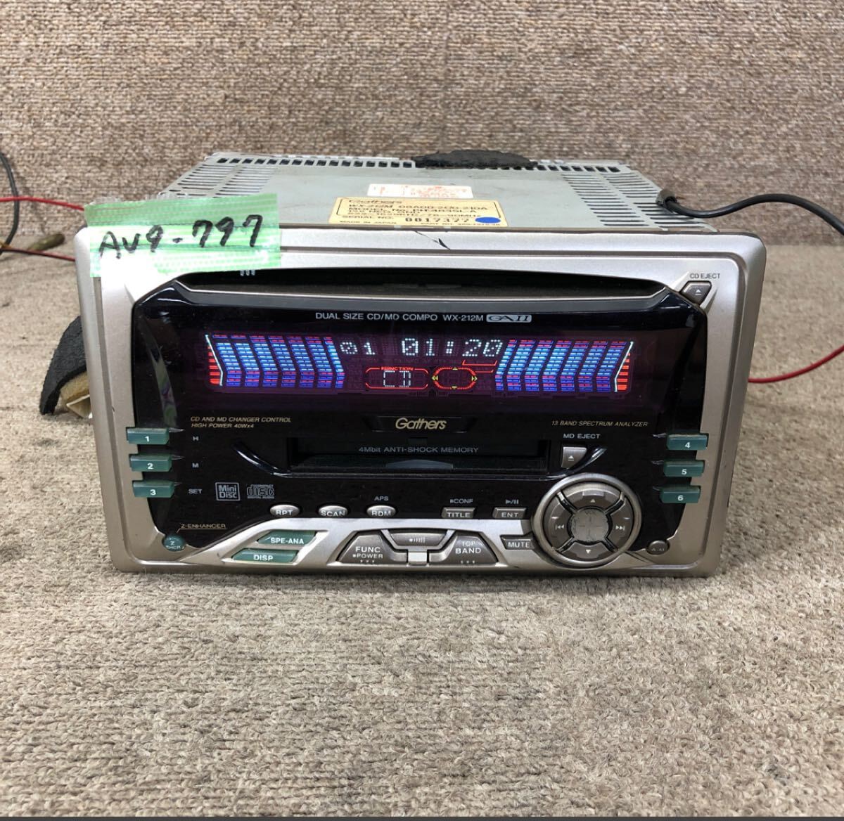 AV9-797 激安 カーステレオ HONDA GAII WX-212M 08A00-2C0-210A PH-4039L-A CD FM/AM プレーヤー オーディオ 簡易動作確認済み 中古現状品拍卖