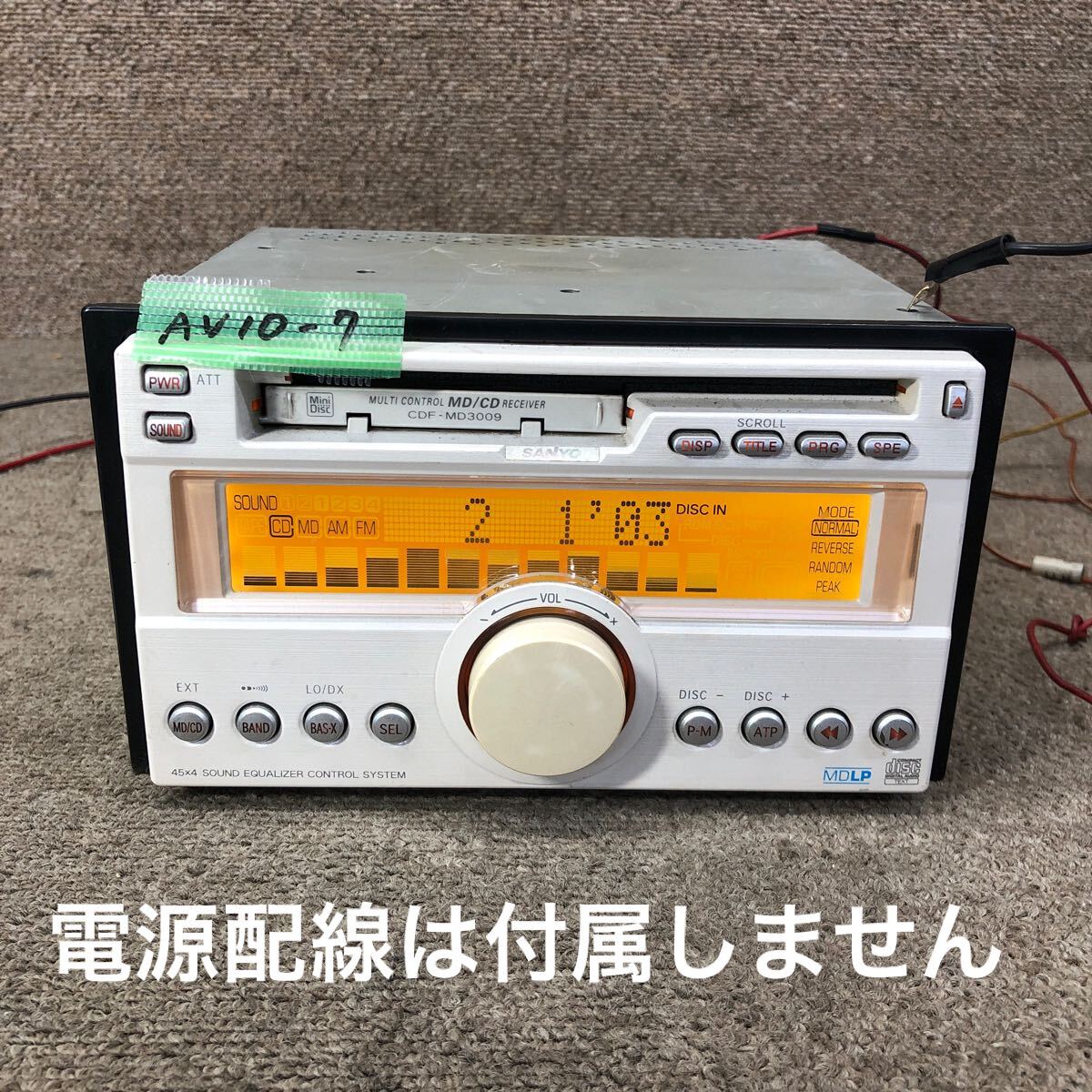 AV10-7 激安 カーステレオ スズキ SANYO CDF-MD3009G 99000-79L89 0A300714 CD MD FM/AM プレーヤー 本体のみ 簡易動作確認済み 中古現状品拍卖