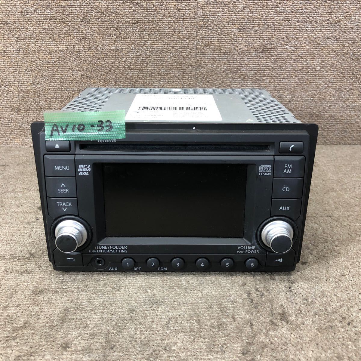 AV10-33 激安 カーステレオ SUZUKI ソリオ PS-3285M-A 39101-54M00-5PK 0101140 CDプレーヤー FM/AM オーディオ 通電未確認 ジャンク拍卖