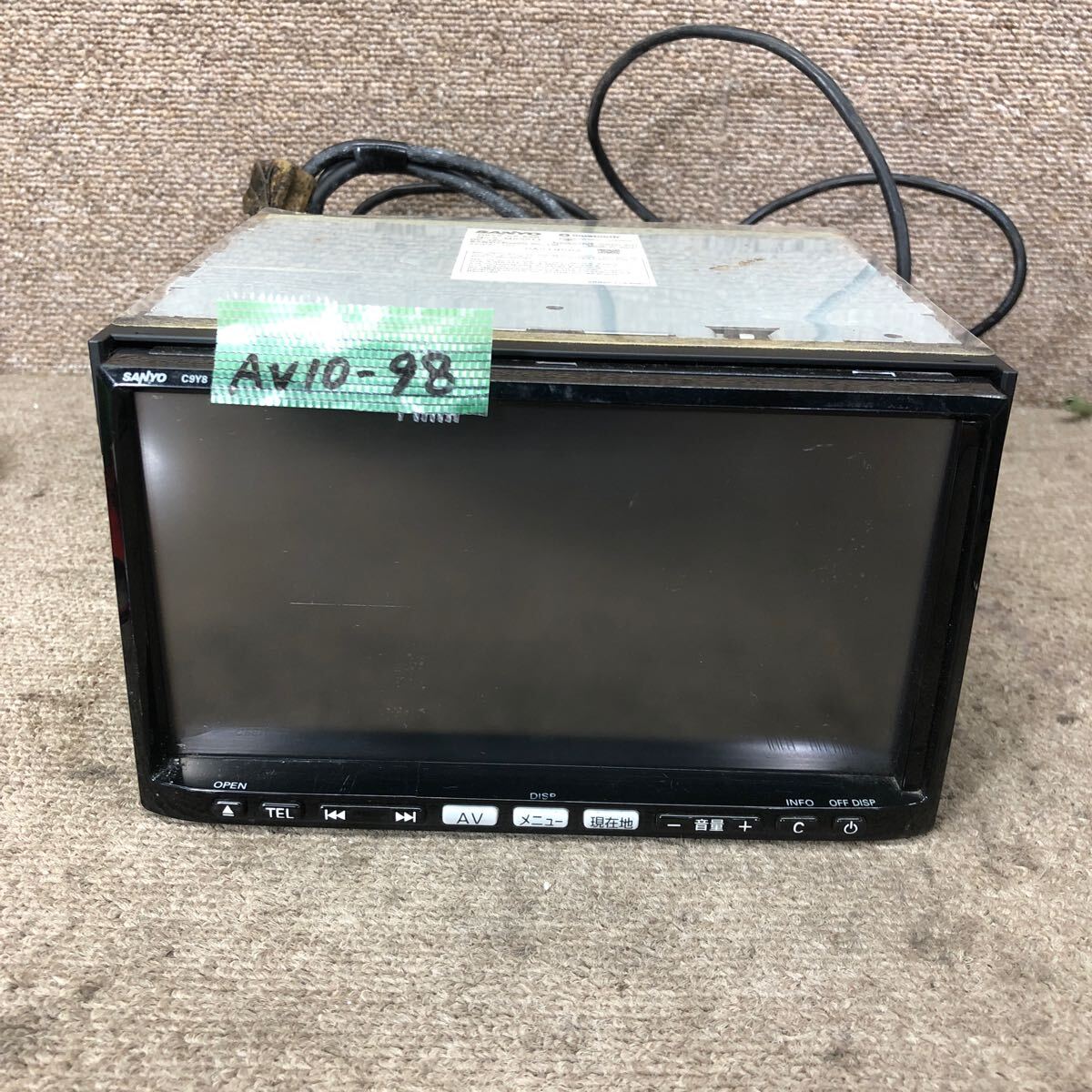 AV10-98 激安 カーナビ MAZDA SANYO C9Y8 V6 650 NVA-MS5511 メモリーナビ CD DVD Bluetooth 通電未確認 ジャンク拍卖