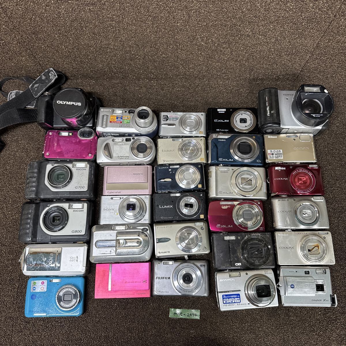MYC-2474 激安 デジタルカメラ デジカメ 30個 まとめ売り CASIO Panasonic Nikon SONY OLYMPUS etc. 動作未確認 現状品 同梱不可拍卖
