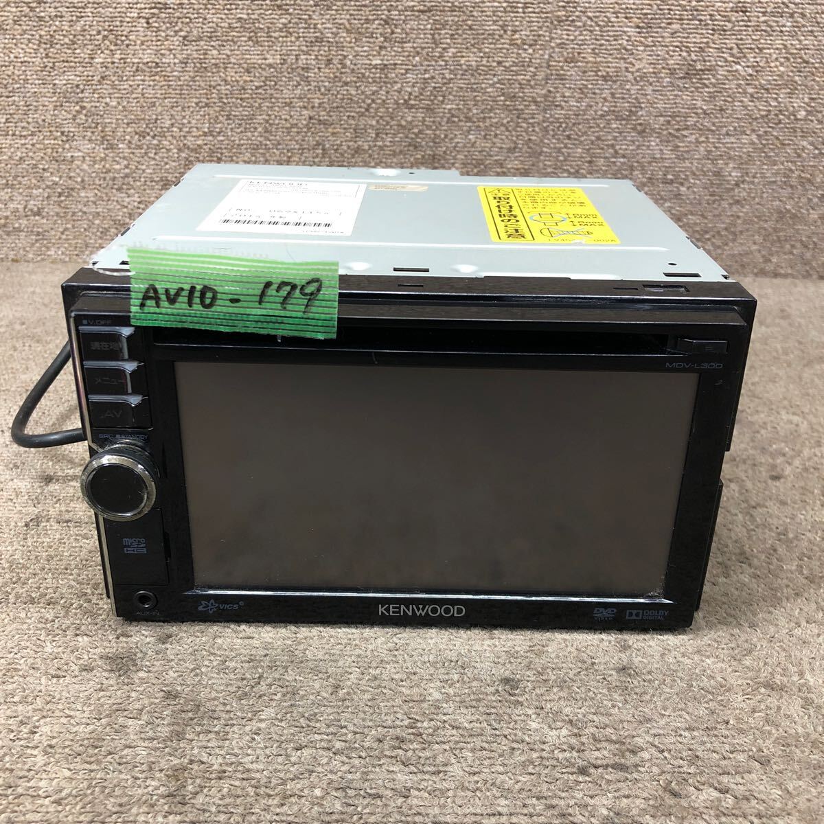 AV10-179 激安 カーナビ KENWOOD MDV-L300 MDVL300U メモリーナビ CD DVD 通電未確認 ジャンク拍卖
