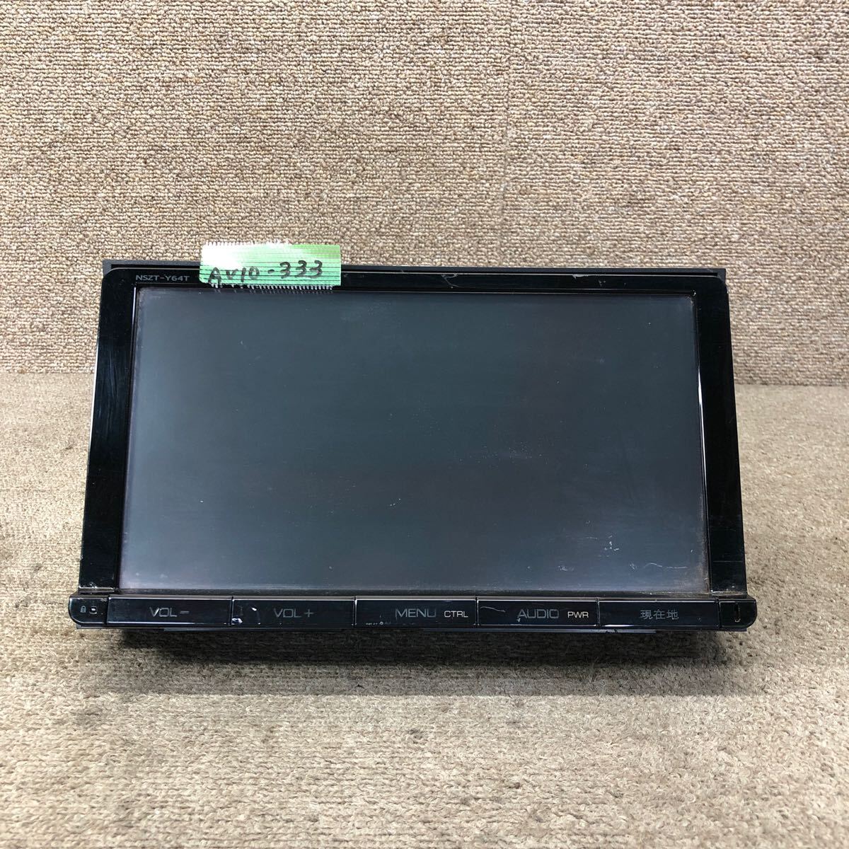 AV10-333 激安 カーナビ 9インチ TOYOTA NSZT-Y64T 08545-00W11 138001-4590C132 メモリーナビ CD DVD Bluetooth 通電未確認 ジャンク拍卖