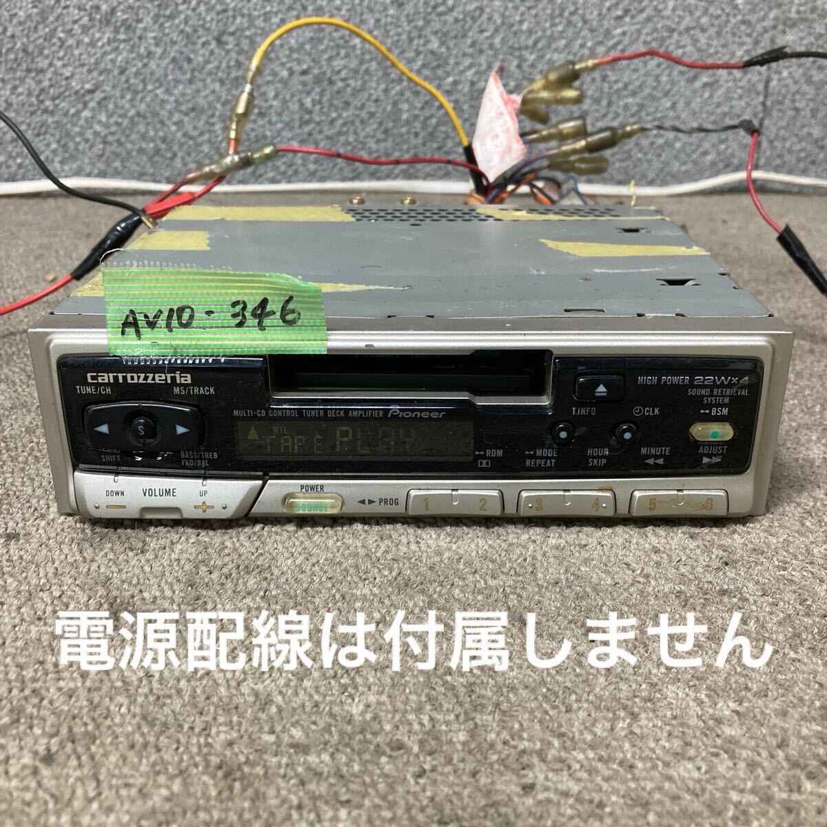 AV10-346 激安 カーステレオ CARROZZERIA PIONEER KEH-P3786ZY-03 86180-97202-A FM/AM カセット 本体のみ 簡易動作確認済み 中古現状品拍卖
