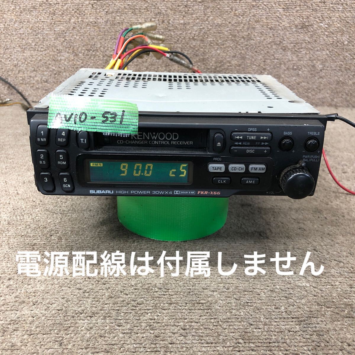 AV10-531 激安 カーステレオ SUBARU KENWOOD FKR-X66 カセットデッキ FM/AM オーディオ 本体のみ 簡易動作確認済み 中古現状品拍卖