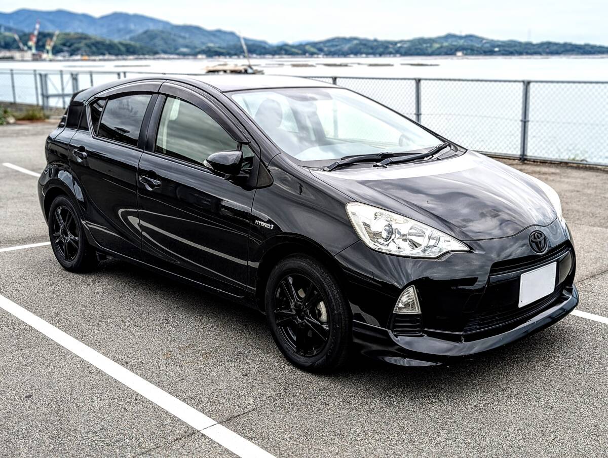 車検長 こみこみ価格 アクア G 黒 ブラックソフトレザーセレクション CVT スマートキー ETC ナビ バックカメラ テレビ シートヒーター拍卖