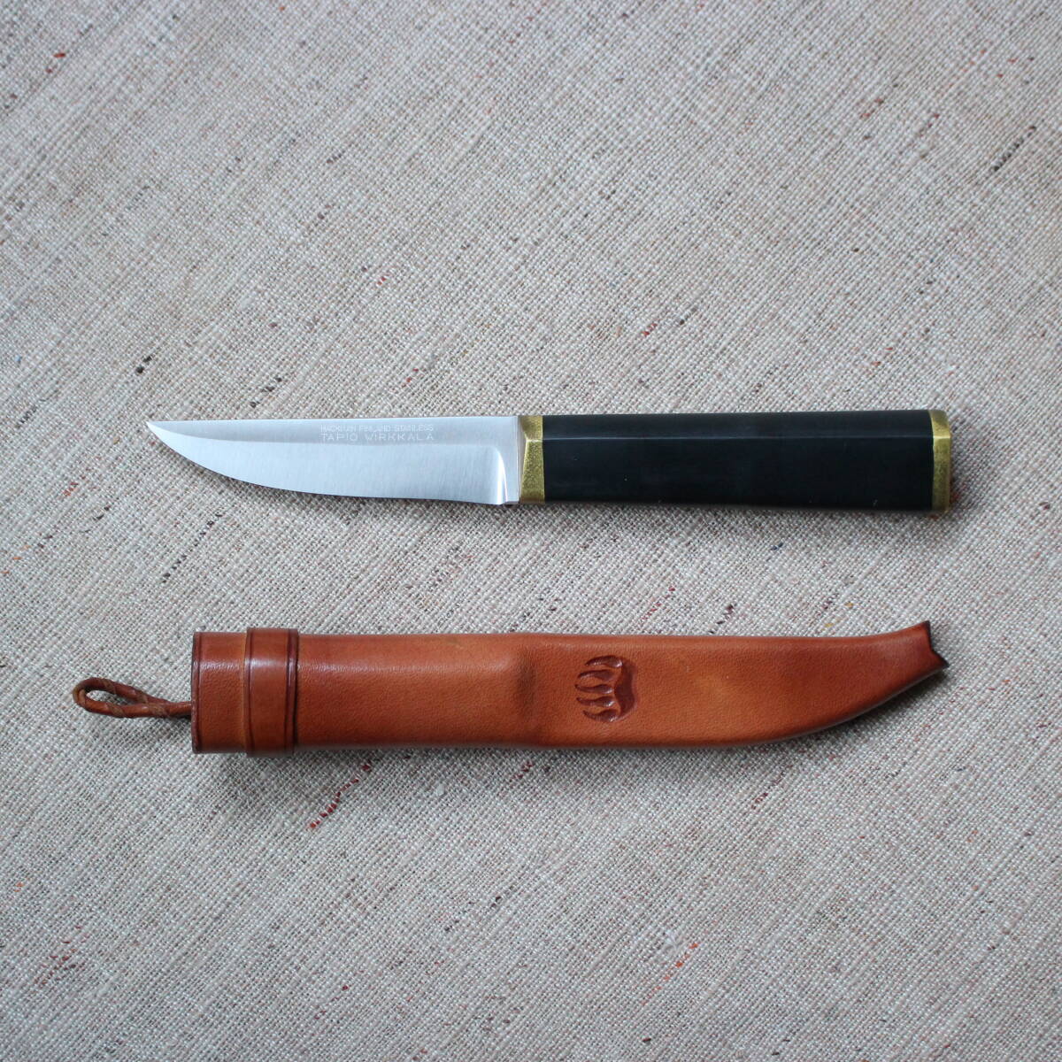 名品 1960s Tapio Wirkkala フィンランド PUUKKO ナイフ Hackmanブッシュクラフト アラビア カイフランク MOMAヴィンテージ 北欧 レザー 革拍卖
