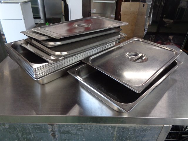 ■クリーニング済み■ ステンレスホテルパン 【1/1-65 10枚セット】蓋6枚付き ステンレスバット■東京都葛飾区■⑦拍卖