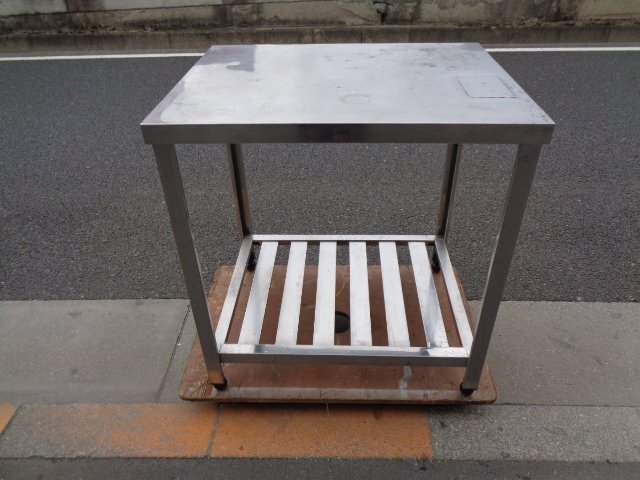 【インボイス登録店】■クリーニング済み■ステンレス台 調理台◆H800X750X600◆東京都葛飾区■165拍卖