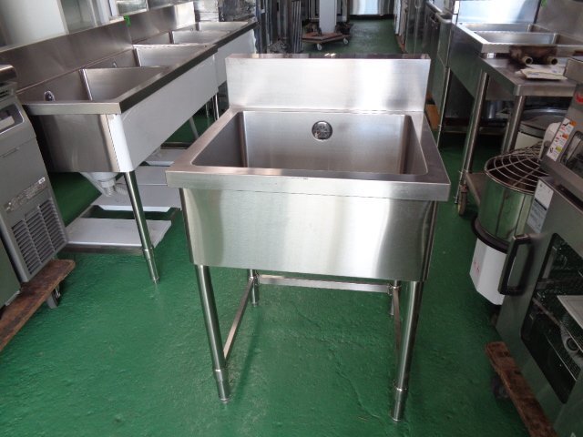 【インボイス登録店】■美品■ステンレス1槽シンク◆600x600xH800◆東京都葛飾区■91拍卖