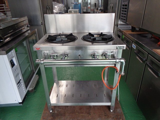 【インボイス登録店】■動作確認済み■マルゼン◆2口ガステーブル 【都市ガス13A】750ⅹ450◆MGT-074CS■東京葛飾区■ko220拍卖