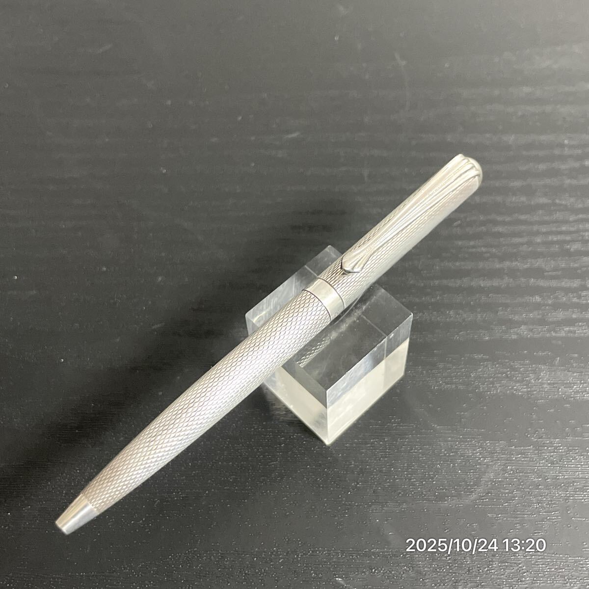 1000円〜 SV925 シルバー925 Settelaghi セッテラギ 波模様 彫刻 ツイスト式 ボールペン 筆記具 重さ約20.8g拍卖
