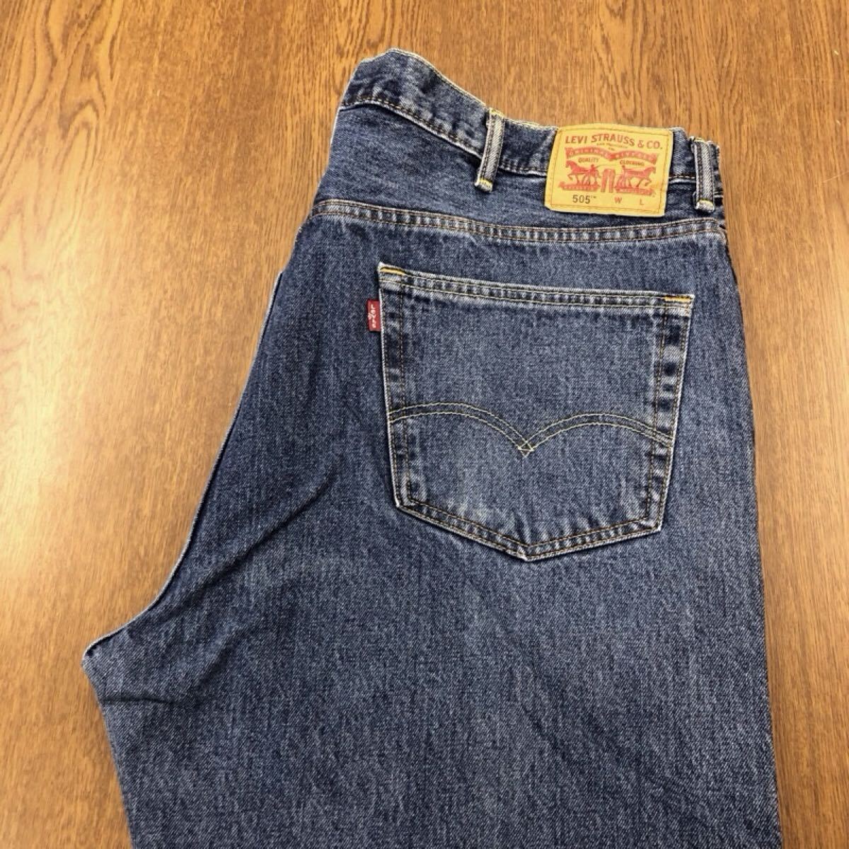 【GJ043】Levi's 505 W46 L30 大きいサイズ ビッグサイズ ジーンズ ジーパン デニムパンツ メンズブランド古着 リーバイス505 送料無料拍卖