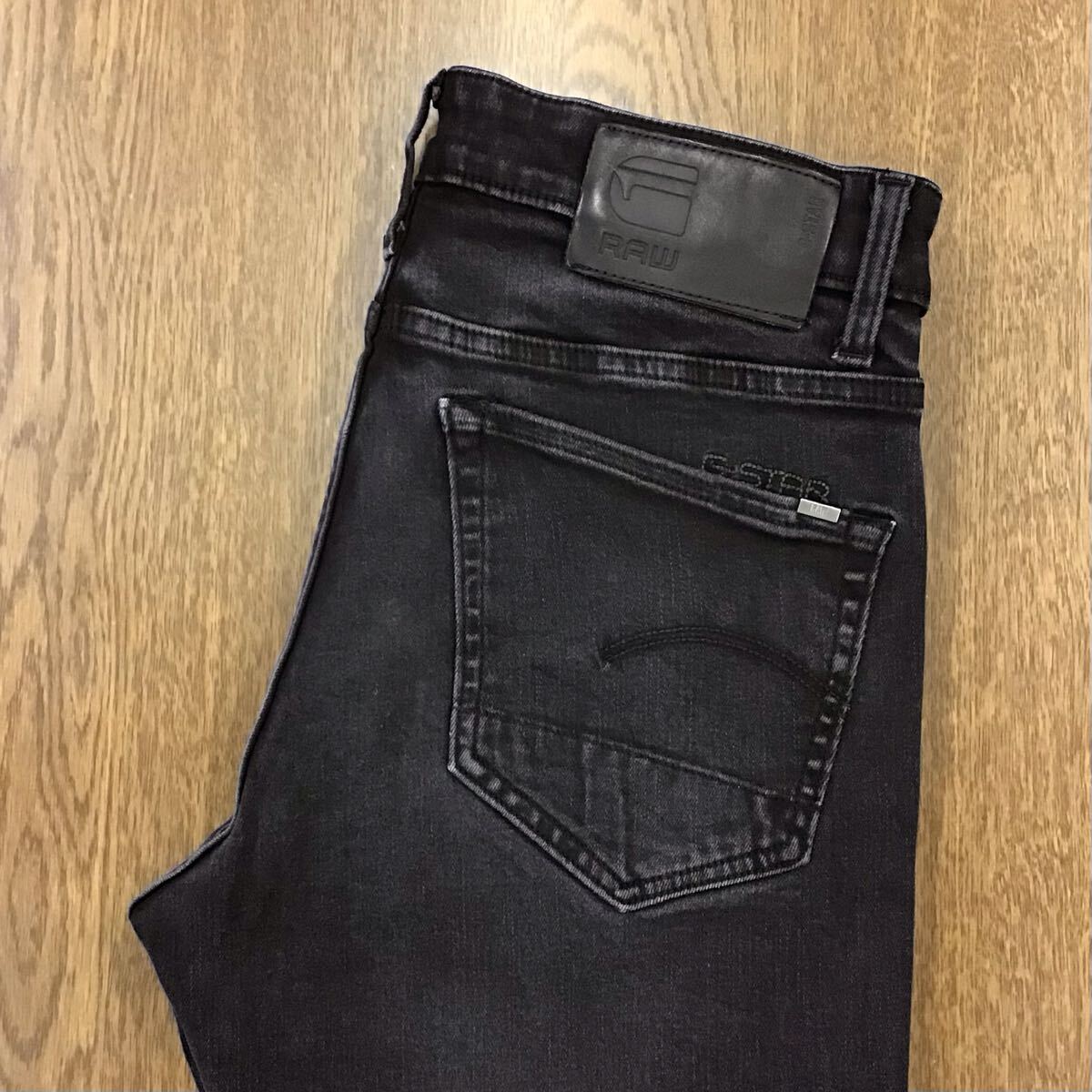 【GJ104】G-STAR RAW W31 L32 ブラック ジーンズ ジーパン デニムパンツ ストレッチ生地 ブランド古着 ジースターロウ 送料無料拍卖