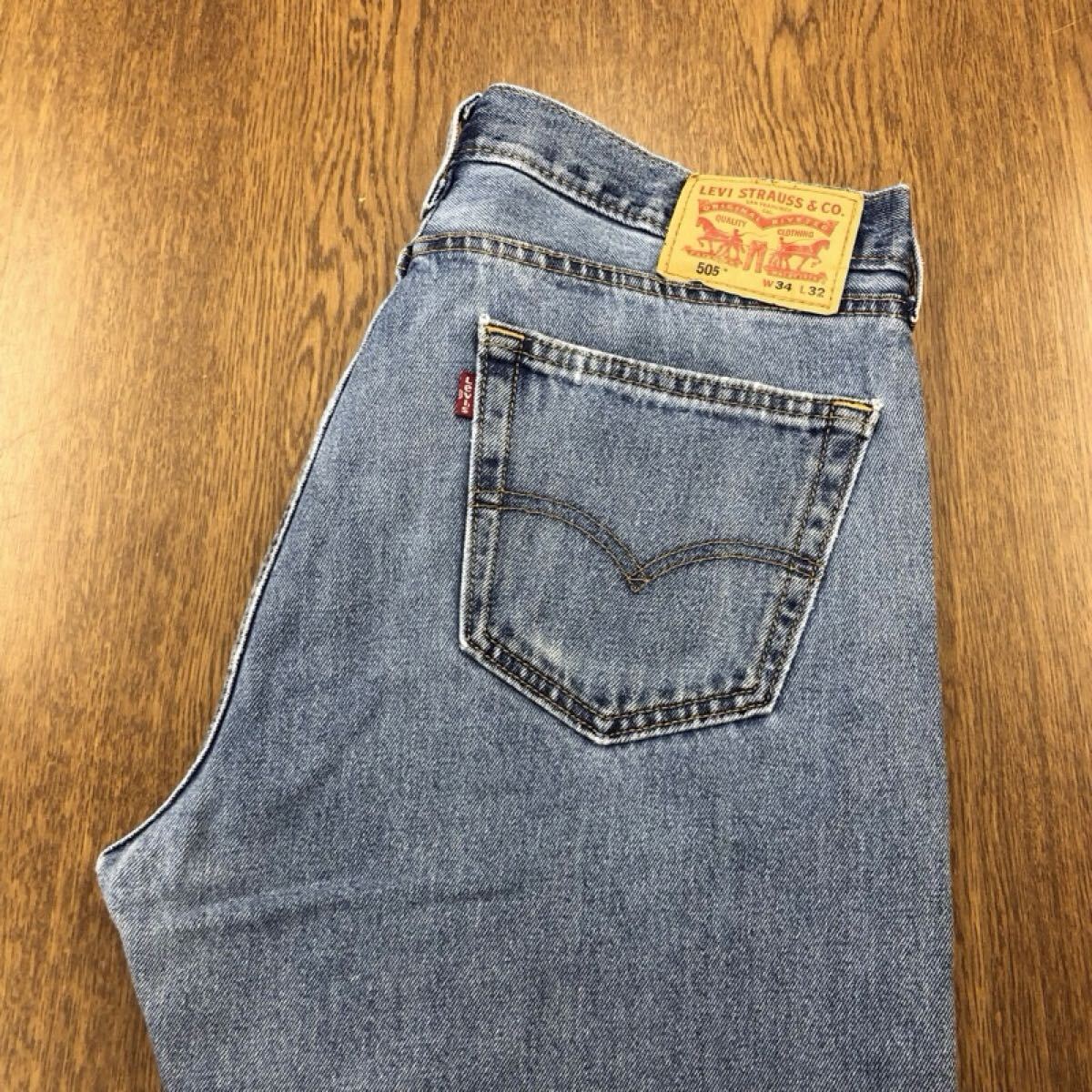 【GJ341】Levi's 505 W34 L32 ジーンズ ジーパン デニムパンツ メンズブランド古着 リーバイス505 送料無料拍卖