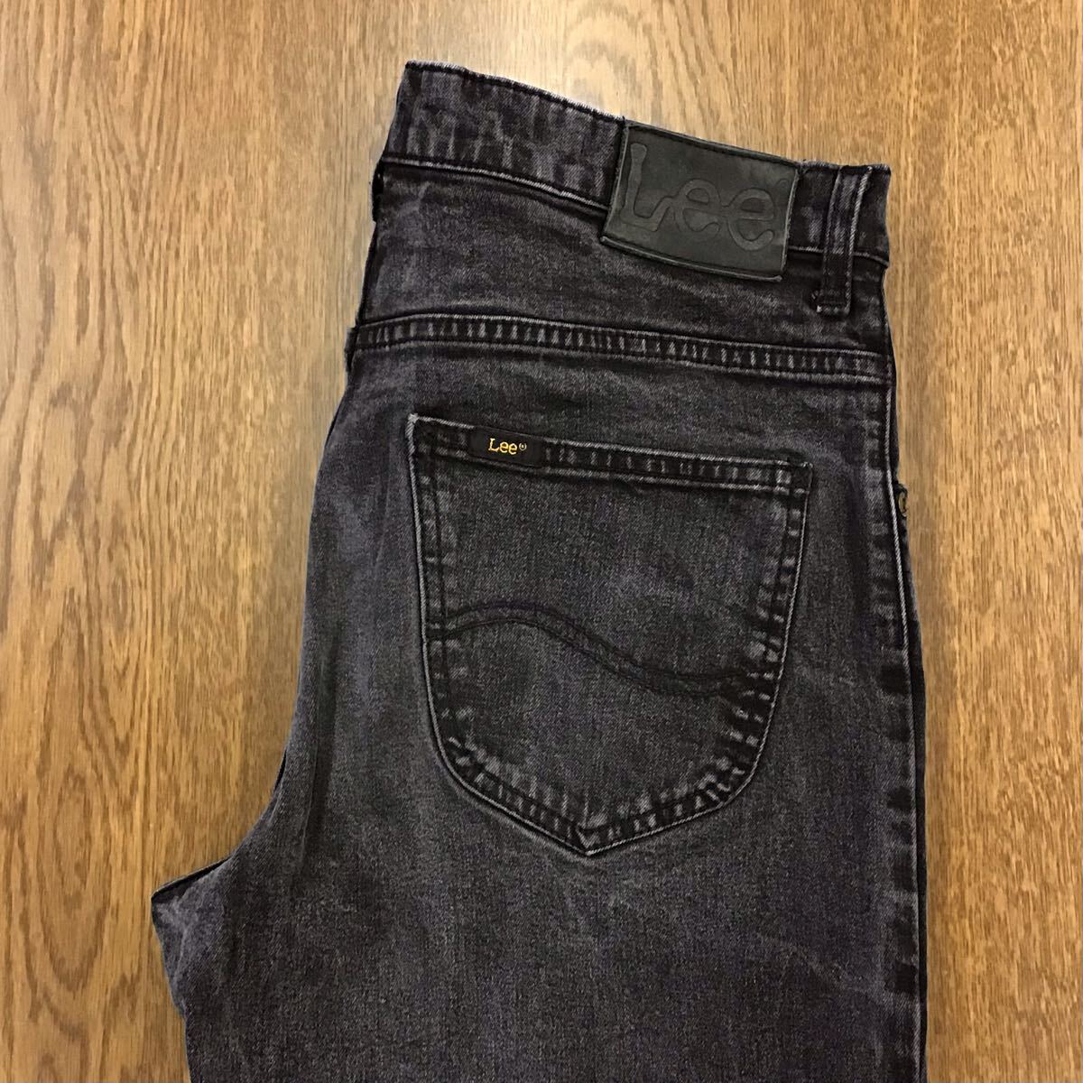 【GJ363】Lee W34 L34 ブラック ジーンズ ジーパン デニムパンツ ストレッチ生地 メンズブランド古着 リー 送料無料拍卖