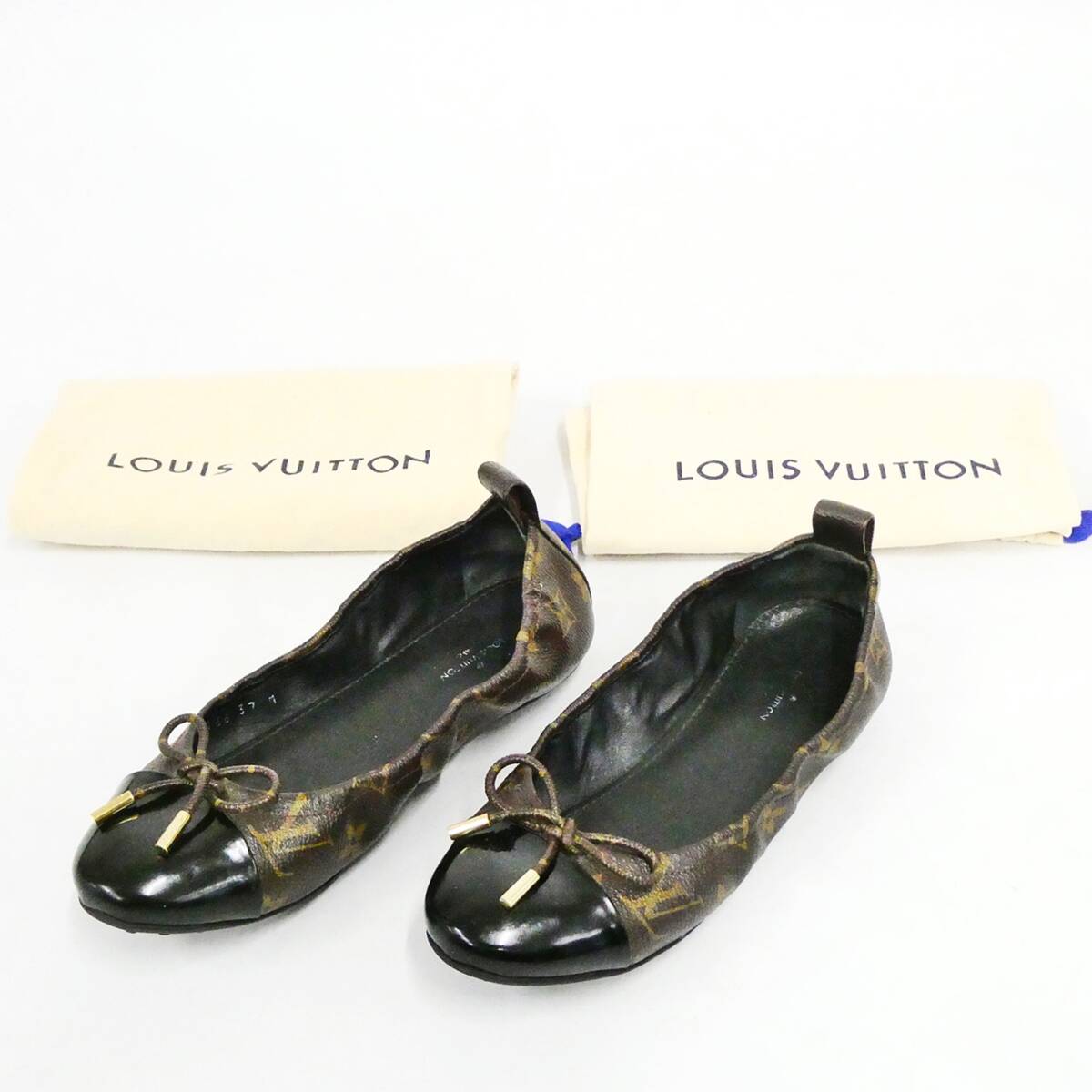 LOUIS VUITTON ルイヴィトン モノグラム バレリーナ フラットシューズ SC0166 サイズ 37 パンプス 袋付き Kキ31拍卖