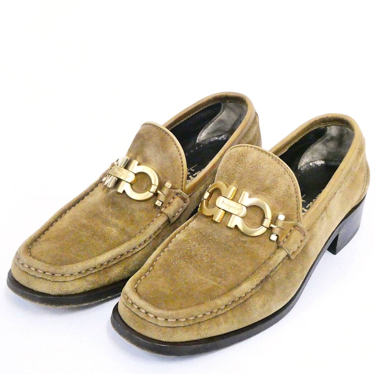 フェラガモ Salvatore Ferragamo ローファー ガンチーニ ビットローファー サイズ 4.5 4 1/2 D / ST 07126 1D ブラウン系 Kキ00拍卖