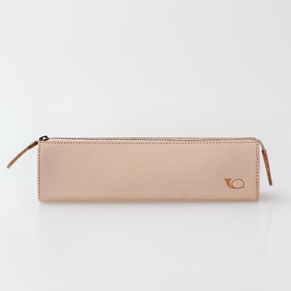 ペンケース ヌメ革製 筆箱 ファスナー ナチュラル レザー ホルンマーク シンプル げっこうそうがざいてん 月光荘画材店拍卖