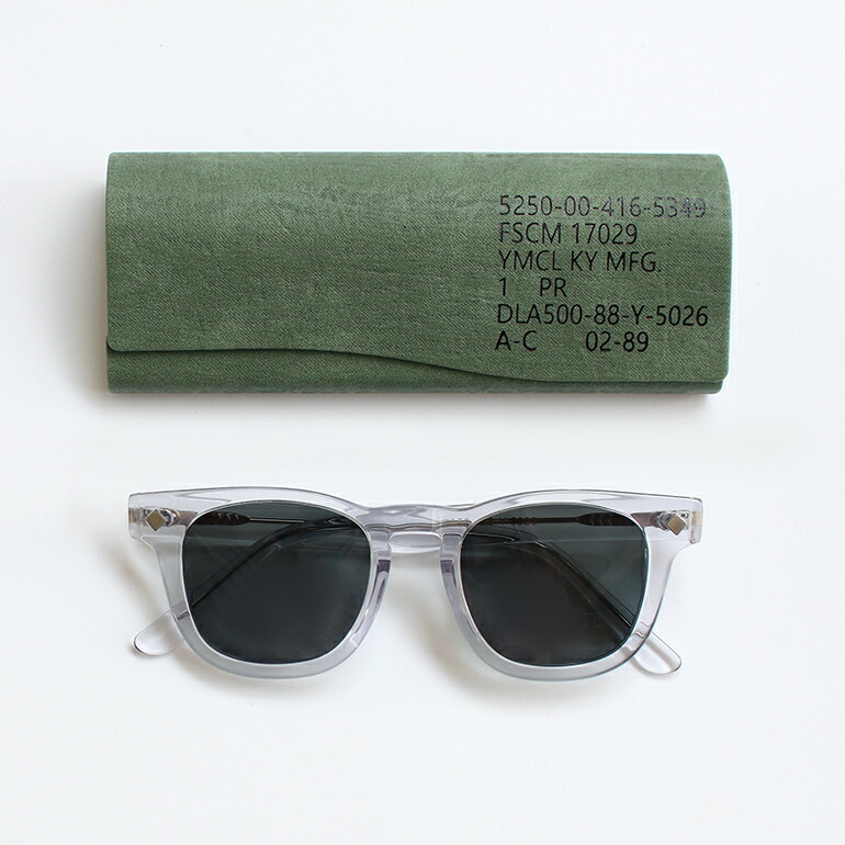 サングラス メガネ クリアフレーム UVカット ミリタリー アメリカ軍 復刻 USタイプ セーフティーグラス モディファイ(クリア×グレー)拍卖