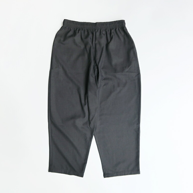 イージーパンツ レディース メンズ 化繊 ポリレーヨン ウエストゴム 紐 VOIRY ヴォイリー SUNDAY PANTS-TR TWILL チャコールグレー拍卖
