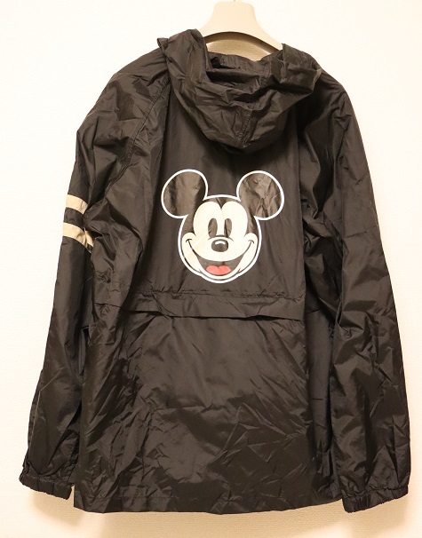 メンズ ディズニー リゾート ミッキーマウス パーカー ナイロン 撥水性 Lサイズ 黒 ブラック拍卖
