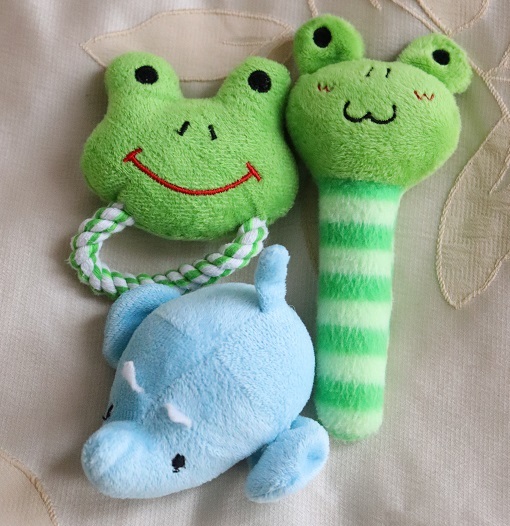 ドギーマン カエル ゾウ ぬいぐるみ 3種セット 押すとキュッと鳴く 美品 犬 猫 ペット用 拍卖