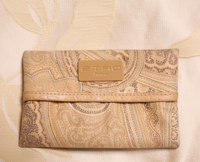 エトロ ETRO ペイズリー柄ティッシュケース レザー製品 ベージュ系 美品拍卖