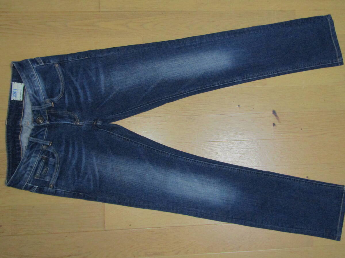 状態良好 カッコいい色落ち まだ濃色ぎみ ストレッチが効いて はきやすい G-STAR RAW 3301 ユーズド加工 実測26inch前後 レディース拍卖