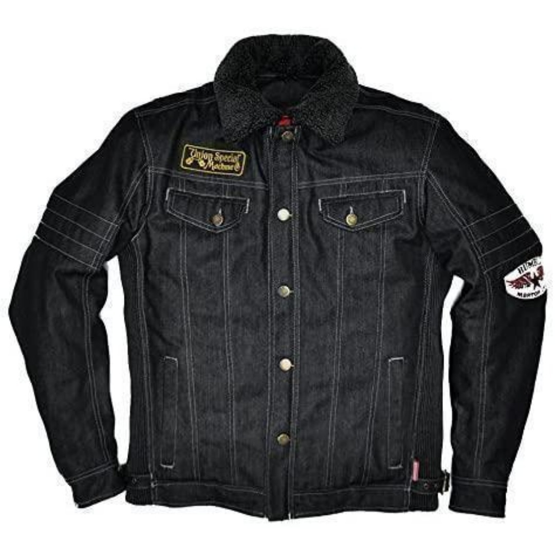 【66%引】ランブル RUB-032 ブラック(LL)ワンパーセンターデニムジャケット【秋冬用】拍卖