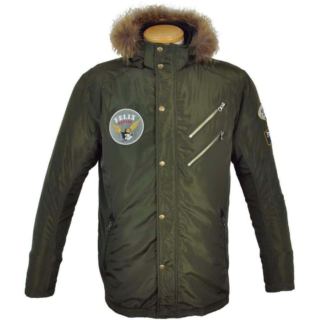 【56%引】ランブル RUB-043 カーキ(L)Felix The Catコラボ ミリタリーナイロンジャケット【秋冬用】拍卖