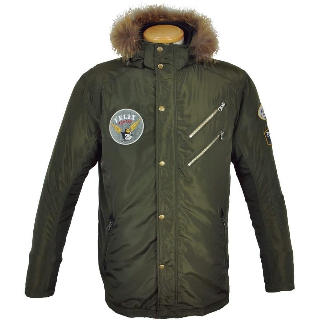 【56%引】ランブル RUB-043 カーキ(3L)Felix The Catコラボ ミリタリーナイロンジャケット【秋冬用】拍卖