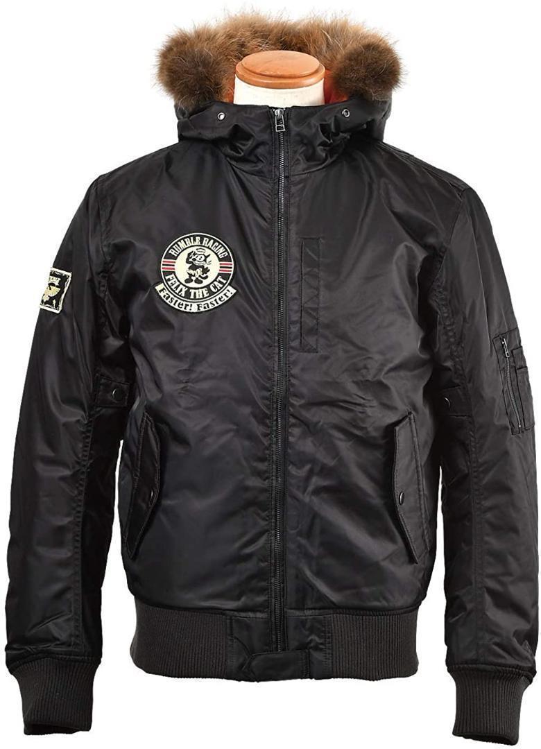 【60%引】ランブル RUB-046 ブラック(L)Felix The Catコラボ フーデッドMA-1ジャケット拍卖