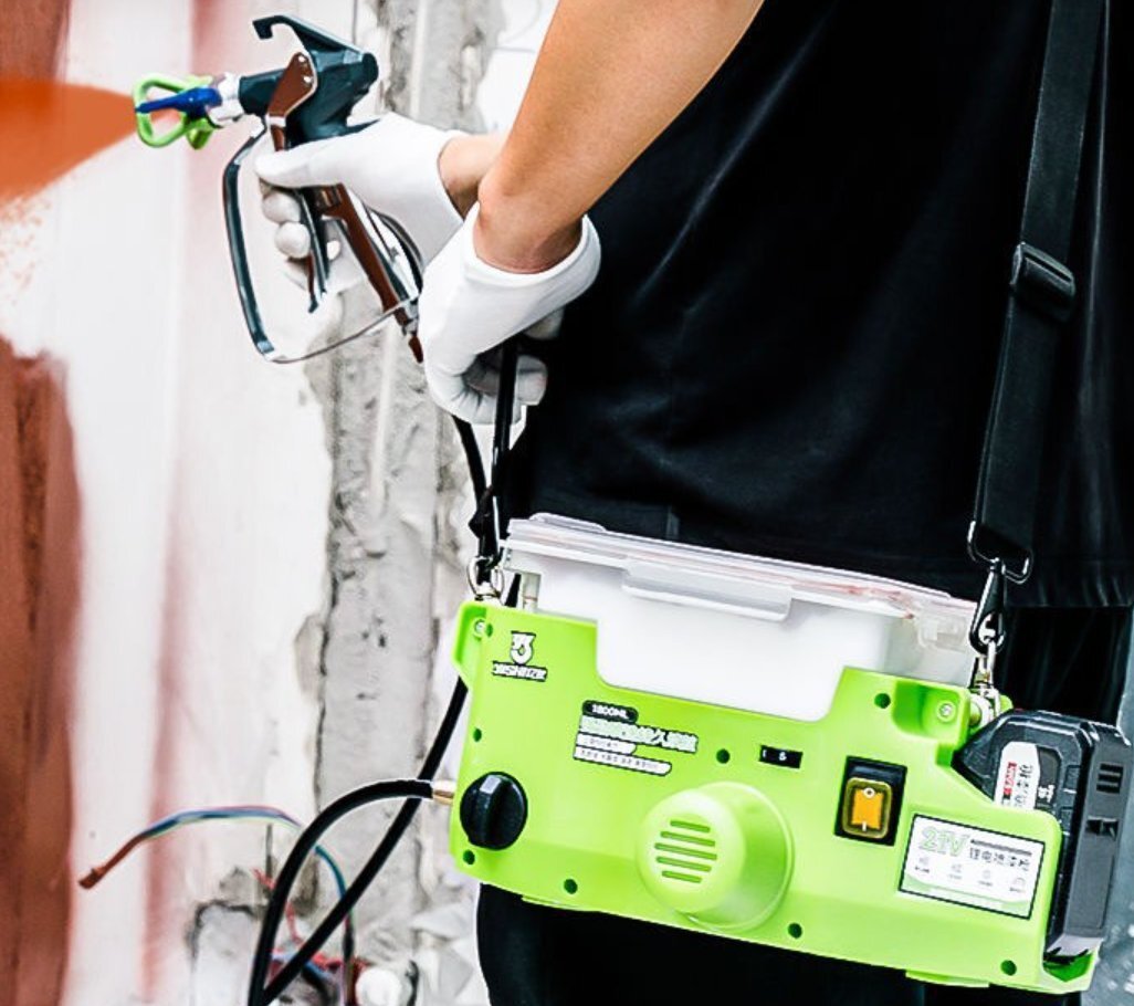 ブラシレス高圧エアレス塗装機ペイントエマルジョン塗料リュックサックスプレーガンリュックサックリチウム電池充電壁面塗装機拍卖