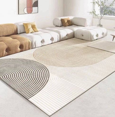 レトロなフランスのクリーム風のカーペットリビングの広い面積に敷き詰めて滑り止めを敷きます冷たさを避けて扱いやすいクリスタルの絨毯拍卖