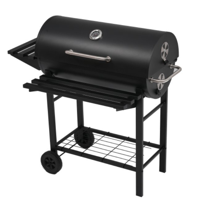 【国内発送】バーベキューコンロ 焼き網 温度計 多用棚板 8-12人用 燻製 温度計で検温可能 BBQコンロ バレル式 バーベキュースタンド BBQス拍卖