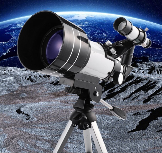 天文望遠鏡を持って星を探します鏡の専門観月高解像度の屋外の眼鏡を眺めます高倍拍卖