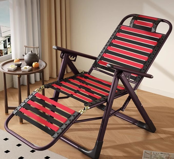 折りたたみ式のリクライニングチェア家族用のお年寄り昼休み背もたれチェアバルコニーレジャー怠け者の椅子携帯用オフィス昼寝チェア拍卖