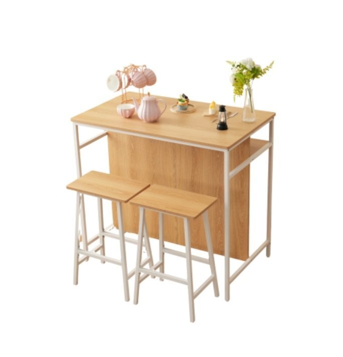 【国内発送】新発売カウンターテーブル スツール 3点セット ハイテーブル 木製 カウンター 2脚 バーカウンター バーテーブル カフェ チェア拍卖