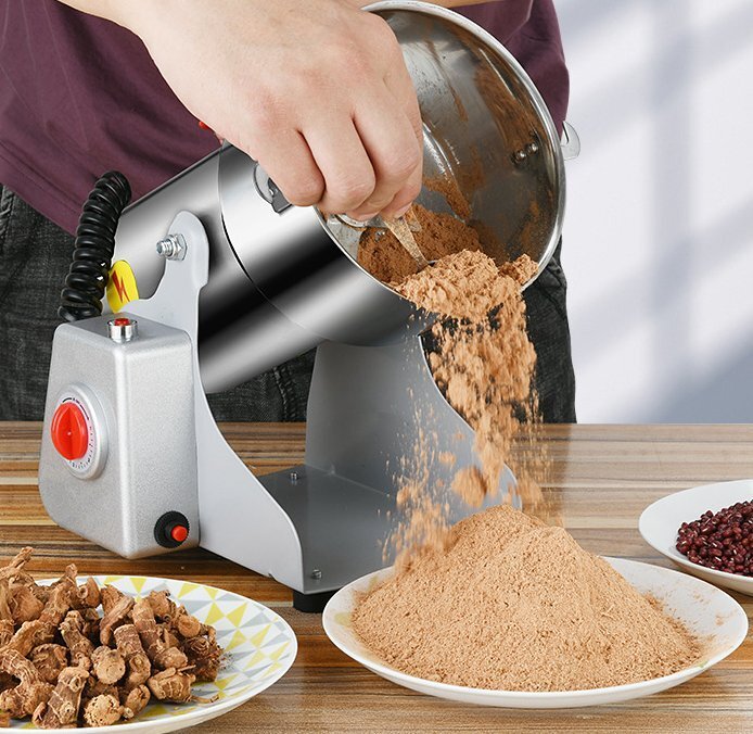 家庭用小型粉砕機五穀雑穀漢方薬三七乾磨機打粉機800g 110V拍卖