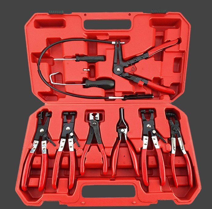 9点セット自動車ホースカチューシャクランプ自動車ハーネスクランプのどチューシャクランプオイルクランプ自動車メンテナンスツール拍卖