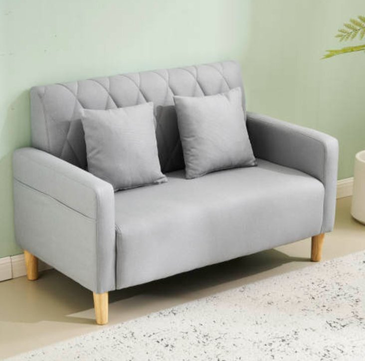 【国内発送】ソファー 二人がけソファー 2人掛け 幅103cm 脚高さ13cm リビングソファ 肘付き ロボット掃除機も通れる かんたん組立拍卖