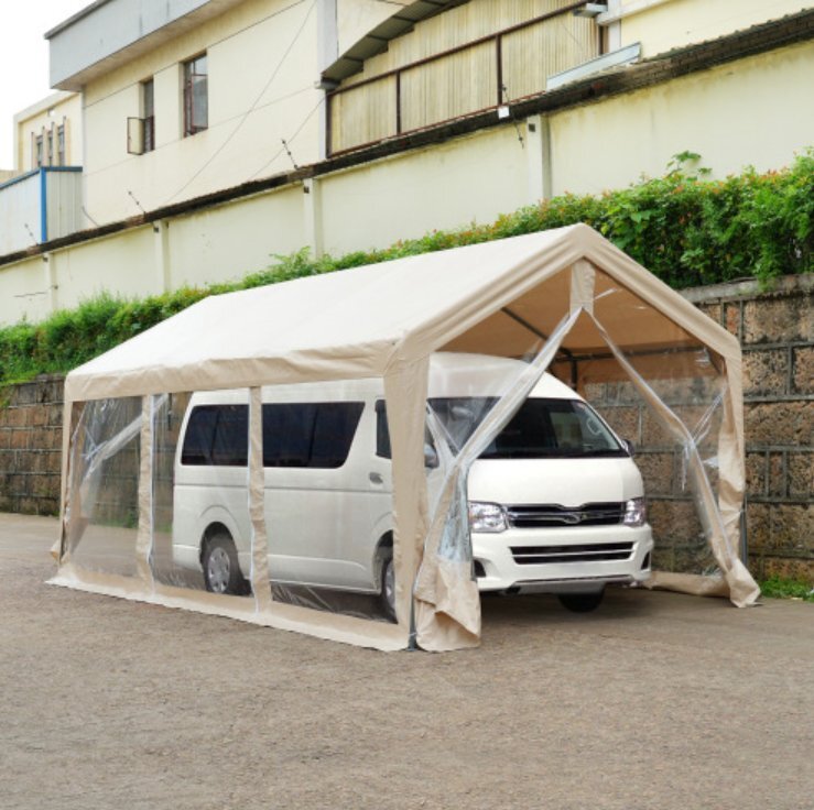 【国内発送】テント 車庫テント ガレージテント 3×6m UV ガレージテント カーポート 軽自動車用 大型 車 駐車 スチール製 頑丈 仮設倉庫拍卖