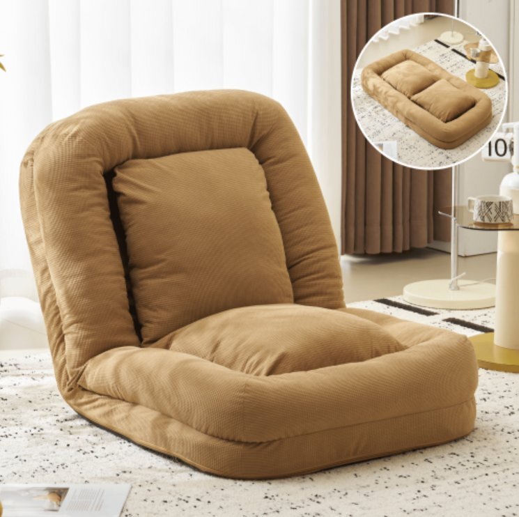 【国内発送】1人掛けソファー ソファーベッド 座椅子 6段調整可能 3WAY 1人掛け 2人掛け シンプル ベッド拍卖