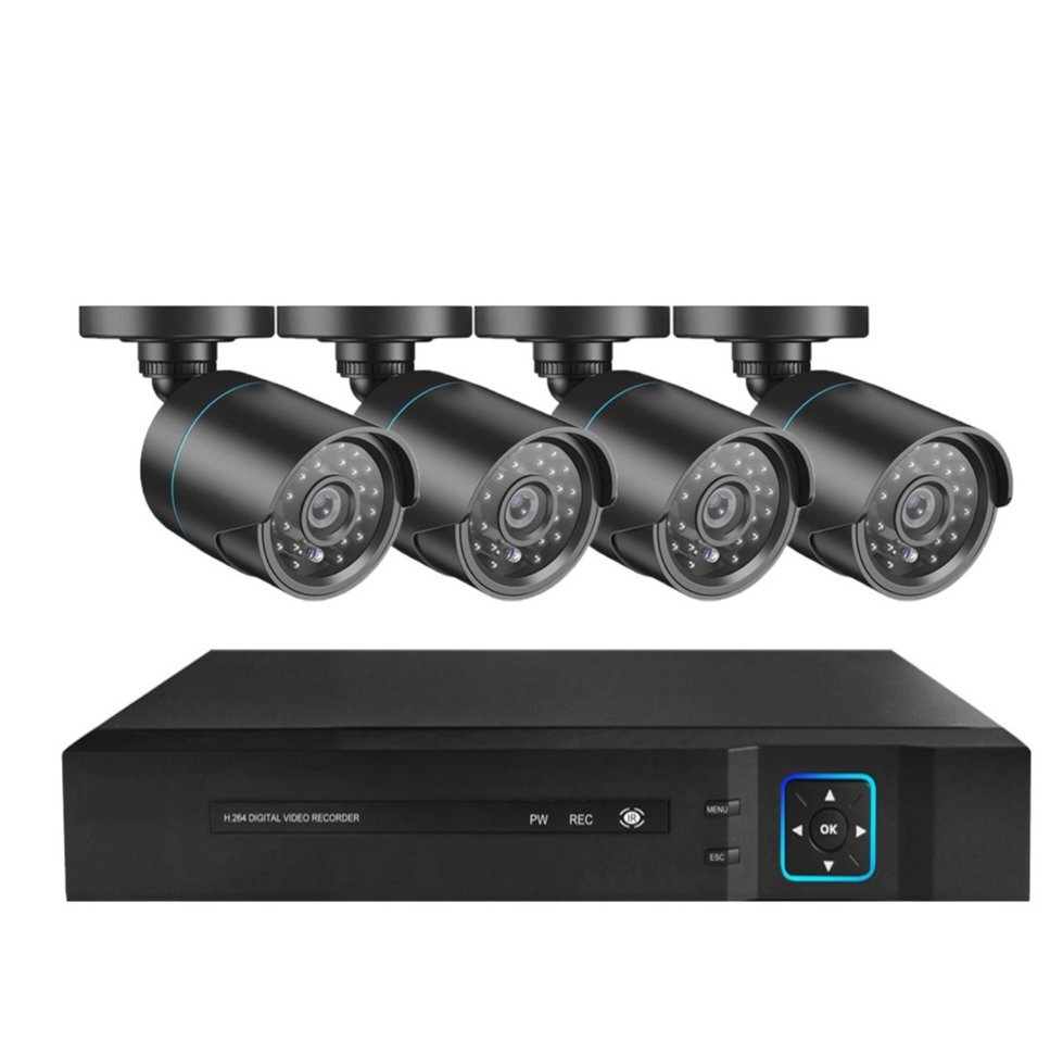 AHD TVI 4 - 1カメラ携帯電話の監視セット4ウェイのネットワークの監視セットです拍卖