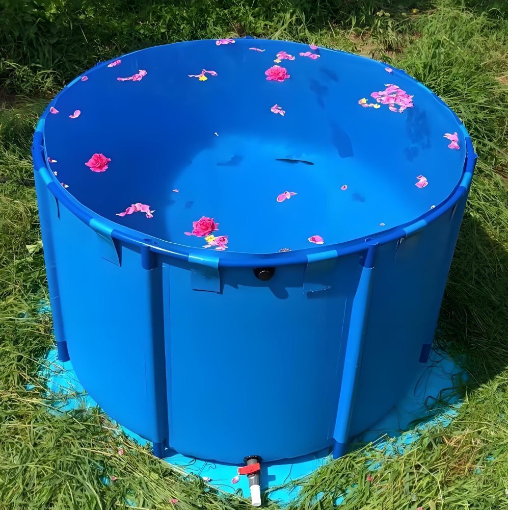 円形の支柱帆布の魚の池の工事現場の貯水槽プラスチックの池は厚く折り畳むことができます貯水桶水産養殖池拍卖