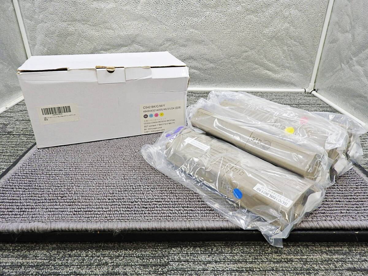 【新品】OKI 沖電気用■互換トナー 4色セット C532dn/C542dn/MC563dn/MC573dn 3000ページ対応■未開封品「管理№KT942」拍卖