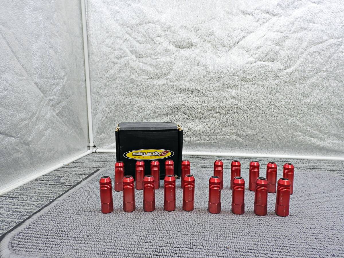 Skunk2 Racing■ホイールナット アルミ 貫通タイプ M12 P1.5 60mm 20本セット■中古品「管理№KT1306」拍卖