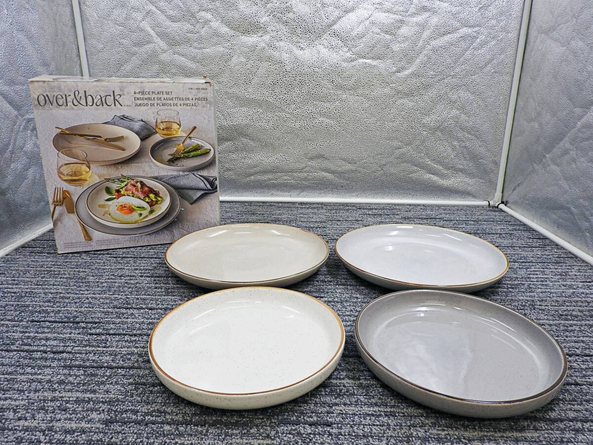 【新品】Over&Back オーバーアンドバック■ディナーウェア オプションズ 食器/プレート4枚セット 箱付き■未使用品「管理№KT1340」拍卖